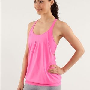 lululemon athletica practice freely pink tank top